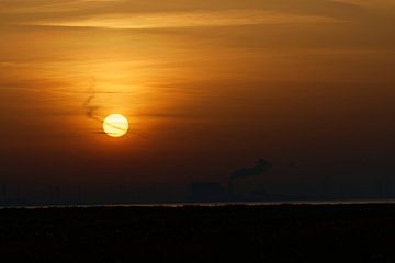 Zonsondergang aan de kust van Ostfriesenfotografie