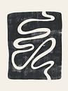 Curly Line on Black by Bohomadic Studio thumbnail