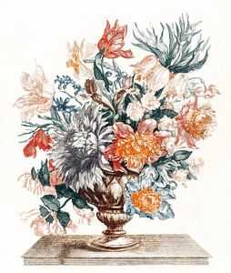 Stone vase with flowers, Johan Teyler