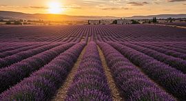 Lavendelfeld im Goldlicht von ButterflyPix