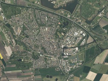 Luchtfoto van Winschoten van Maps Are Art