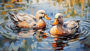 Abstraktes Enten-Panorama