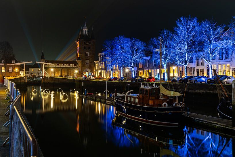 Zierikzee Old Harbour weihnachtlich beleuchtet von Dexter Reijsmeijer