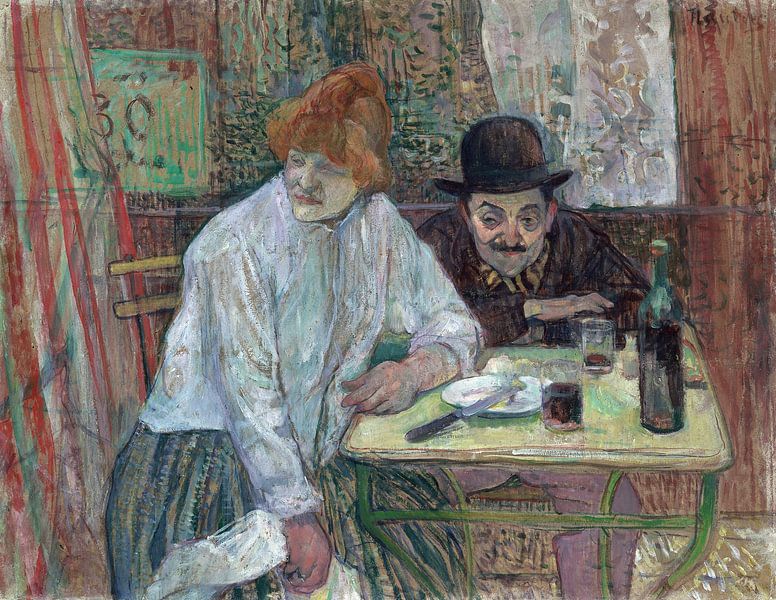 At the café La Mie, Henri de Toulouse-Lautrec - 1891 by Het Archief