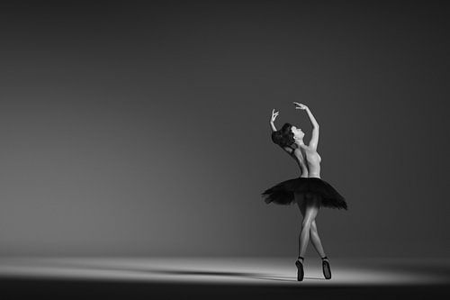Ballerina in zwart wit