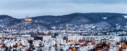 Panorama de Wernigerode en hiver
