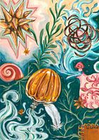 Abstract space objecten illustratie