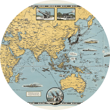 Oorlogskaart van de Wereld van World Maps