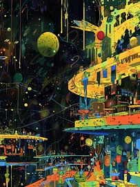 Space City Style Abstrakt von TOAN TRAN