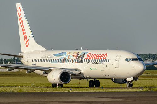 Transavia Boeing 737-800 in Sunweb-Bemalung.