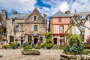 Historische Häuser im Dorf Rochefort-en-Terre, Bretagne