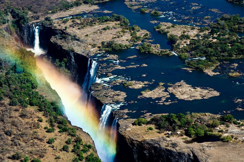 Victoria watervallen in Zambia en Zimbabwe van Simone Meijer