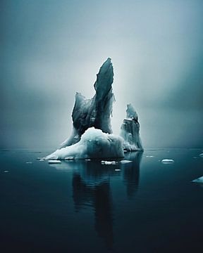 Mystieke ijsberg van fernlichtsicht