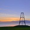 Le Cap de fer sur Texel au lever du soleil sur Wim van der Geest