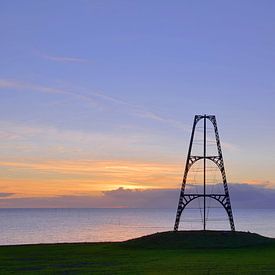 Das Eiserne Kap auf Texel bei Sonnenaufgang von Wim van der Geest