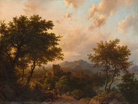 Coucher de soleil sur le Rhin, Barend Cornelis Koekkoek
