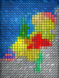 Stained glass map of the Netherlands by Frans Blok - photos, art and other wall decoration