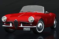 Alfa Romeo Giulietta 1300 Spyder 1955 Dreiviertelansicht von Jan Keteleer Miniaturansicht
