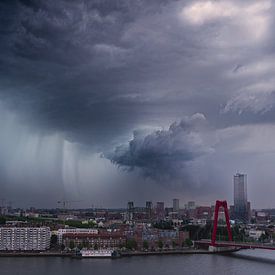 Stormy Skyline Vibes: Rotterdam from the Roof