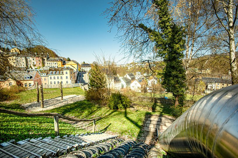 Landschap in het Erzgebergte in Annaberg Buchholz van Johnny Flash