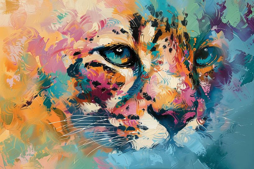 Tijger in Tintenspel van Eva Lee
