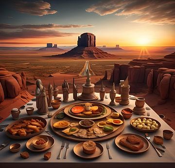 Dernier repas à Monument Valley sur Gert-Jan Siesling