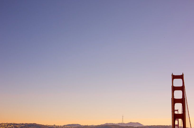 Golden Gate Bridge San Francisco zonsondergang van Erwin van Oosterom