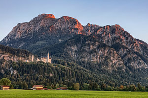 Alpenglühen bei Schloß Neuschwanstein