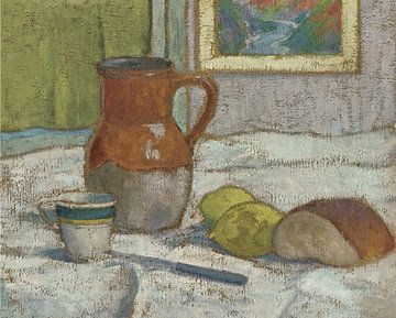 Emile Bernard - Still Life with Pitcher and Cup (c. 1889) by Peter Balan