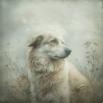 La sagesse éternelle du chien de montagne des Pyrénées sur Karina Brouwer