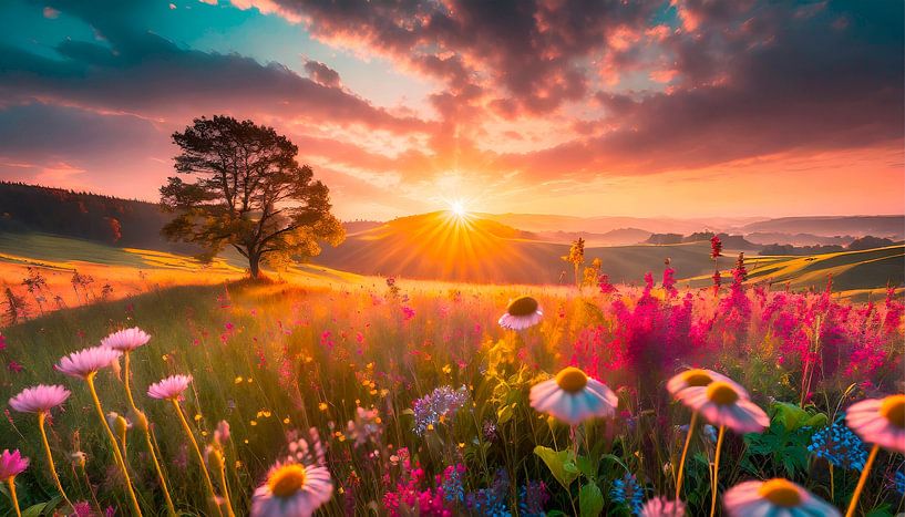 Plantes avec coucher de soleil par Mustafa Kurnaz