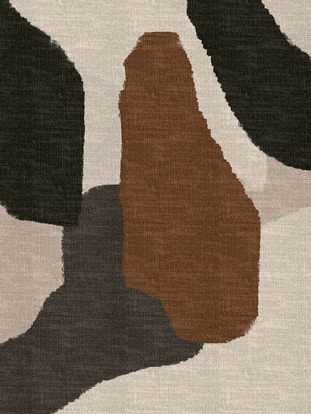 Braun, schwarz, grau, beige. Minimalistischer Abstrakt im Retrostil von Abstrakte minimalistische Kunst