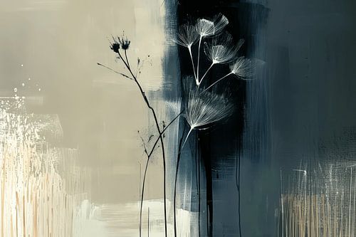 Botanisch abstract in Japandi stijl