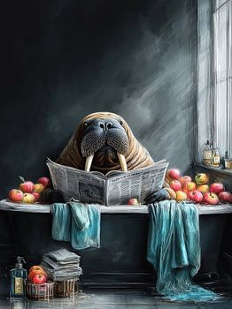 Walross in der Badewanne