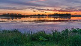 Coucher de soleil près de Woudbloem, Groningen sur Henk Meijer Photography