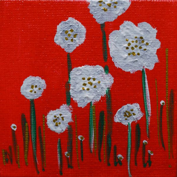 Bloemen mini-canvas by Angelique van 't Riet