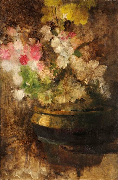 Blumen in einem Topf, José Júlio de Sousa-Pinto von Meisterhafte Meister