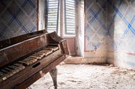 Nahaufnahme eines verlassenen Klaviers. von Roman Robroek – Fotos verlassener Gebäude Miniaturansicht