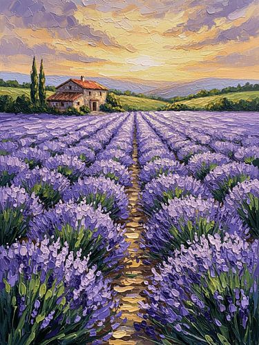 Beelden van de Provence: de eindeloze paarse rijen