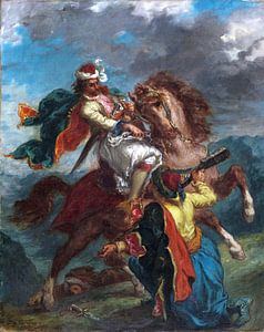 Eugène Delacroix, ein Türke kapituliert vor einem griechischen Reiter - 1856
