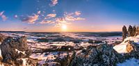 Panoramablick auf die Winterlandschaft