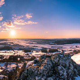 Panoramablick auf die Winterlandschaft von Raphotography