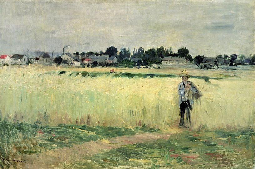 Berthe Morisot,Im Weizenfeld bei Gennevilliers von finemasterpiece