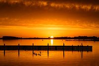Coucher de soleil sur le lac Veere