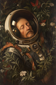 Schlafender Astronaut