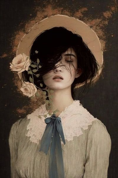 Illustrated portrait &quot;Romance&quot; by Studio Allee