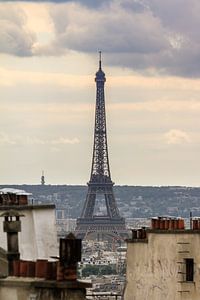 Blick auf den Eiffelturm mit Schornsteinen von Dennis van de Water