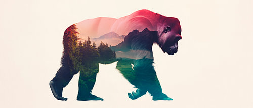 Dierenlandschap illusie