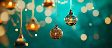 Glinsterende kerstballen van Poster Art Shop