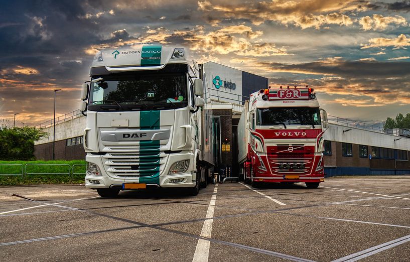 Trucks ready to be loaded by peterheinspictures